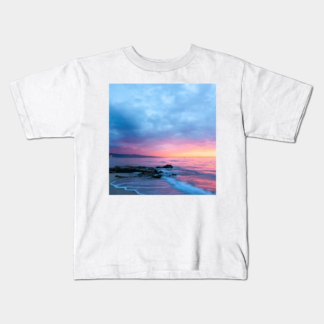 Beautiful Tropical Sunset Kids T-Shirt by NewburyBoutique